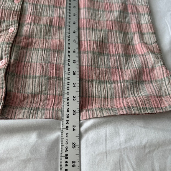 Keneth Too Women's 2X Crepe‎ Button Up Collared Camp Shirt Short Sleeve Resort - Picture 10 of 12